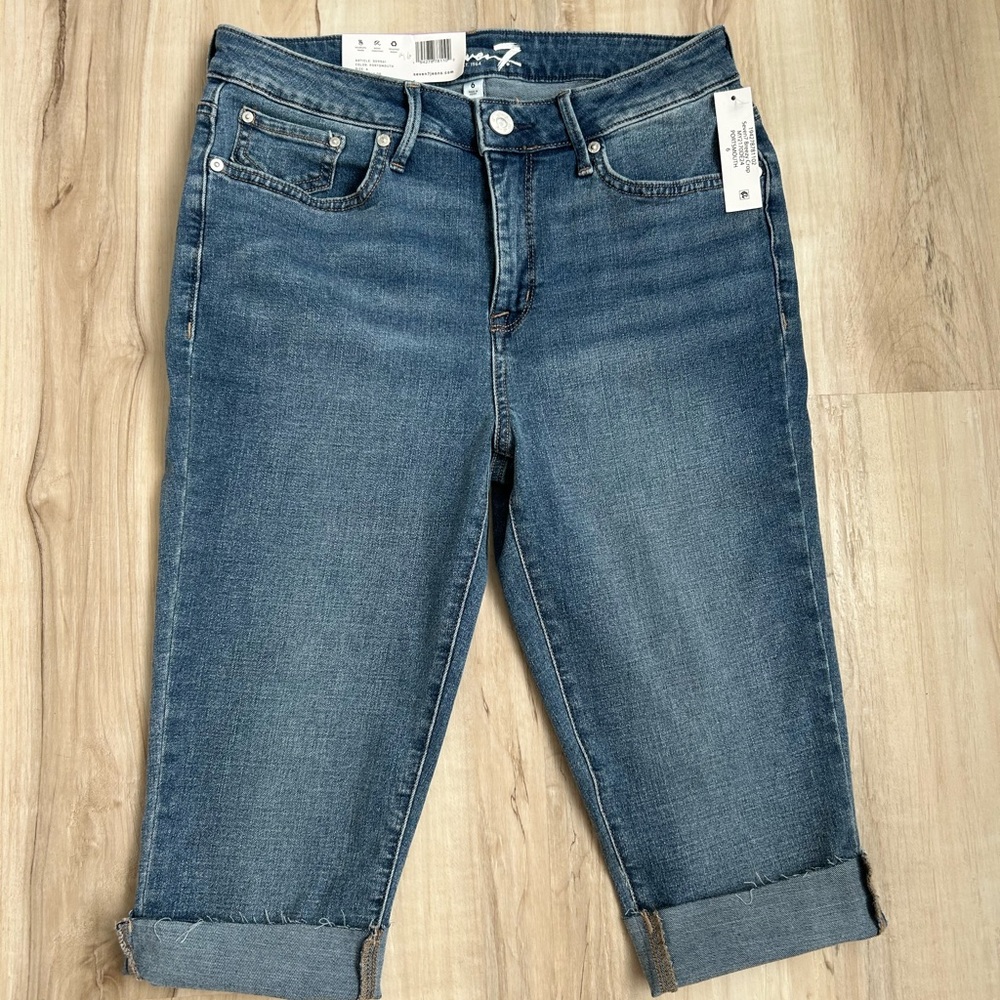 Seven 7 Cropped Jeans with Rolled Hems